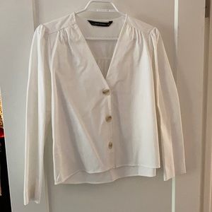 Zara cream blouse size small NEW
